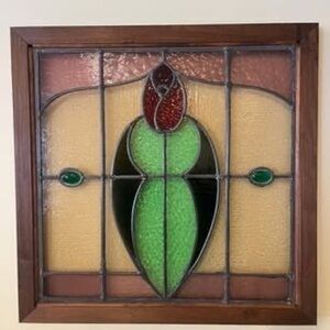 Elegant Tulip Stained Glass Art Panel
